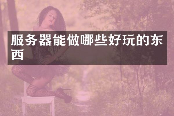服务器能做哪些好玩的东西