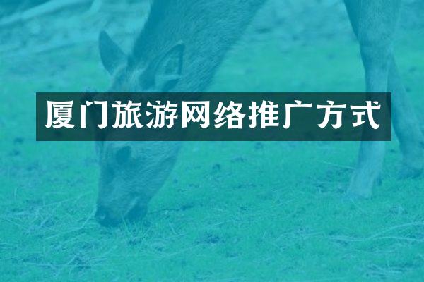 厦门旅游网络推广方式