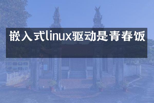 嵌入式linux驱动是青春饭吗