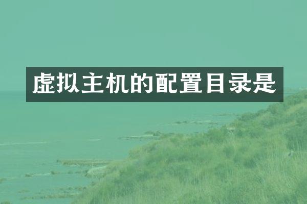 虚拟主机的配置目录是