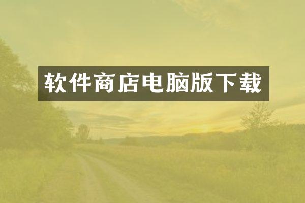 软件商店电脑版下载