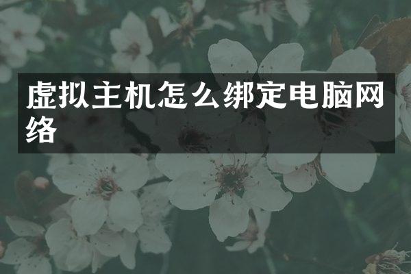 虚拟主机怎么绑定电脑网络