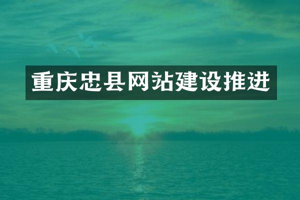 重庆忠县网站建设推进