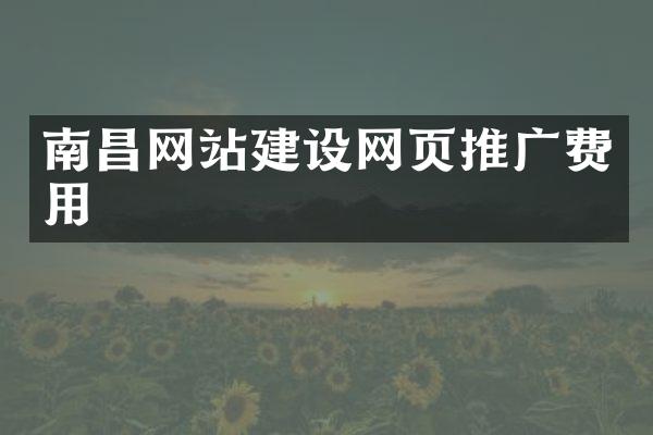 南昌网站建设网页推广费用