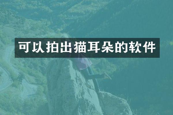 可以拍出猫耳朵的软件