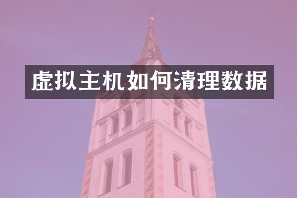 虚拟主机如何清理数据