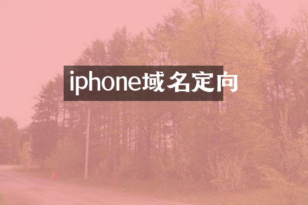iphone域名定向