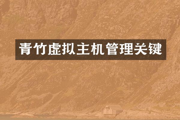 青竹虚拟主机管理关键