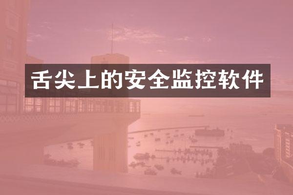 舌尖上的安全监控软件