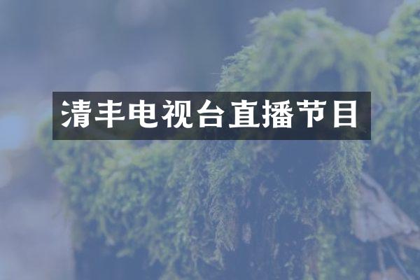 清丰电视台直播节目
