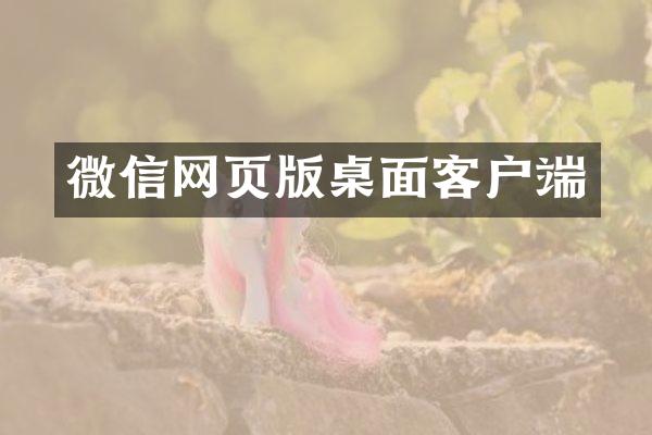 微信网页版桌面客户端