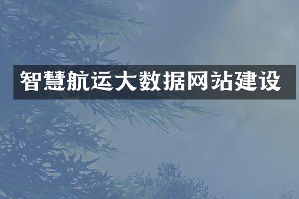智慧航运大数据网站建设