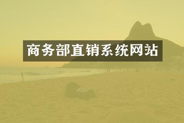 商务部直销系统网站
