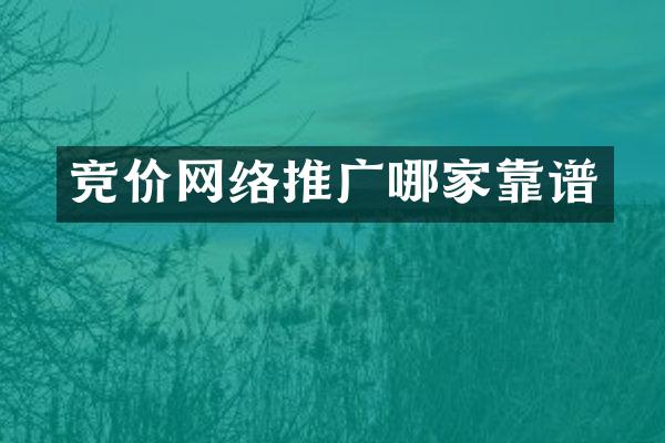 竞价网络推广哪家靠谱
