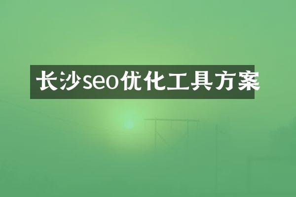 长沙seo优化工具方案