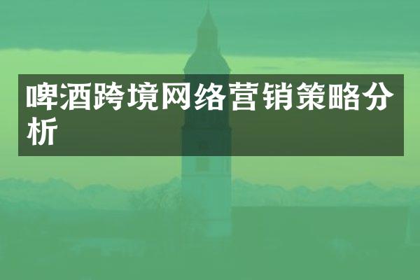 啤酒跨境网络营销策略分析