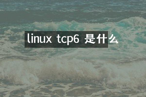 linux tcp6 是什么