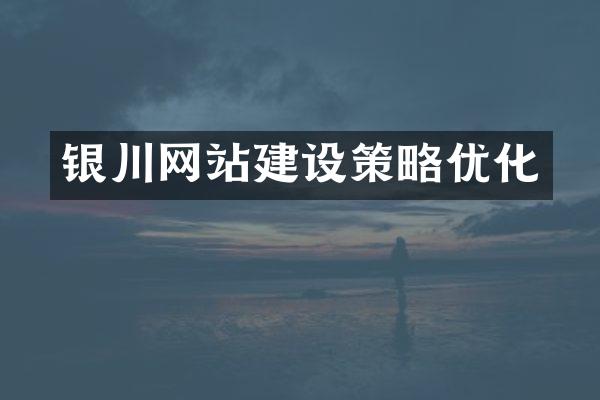 银川网站建设策略优化