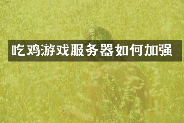 吃鸡游戏服务器如何加强