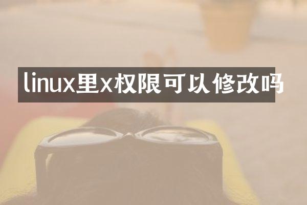 linux里x权限可以修改吗