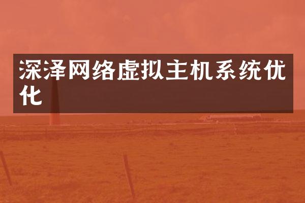 深泽网络虚拟主机系统优化