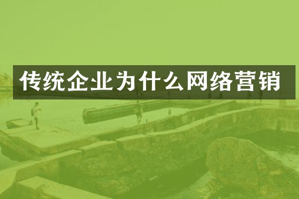 传统企业为什么网络营销