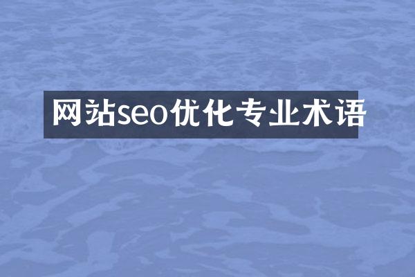 网站seo优化专业术语