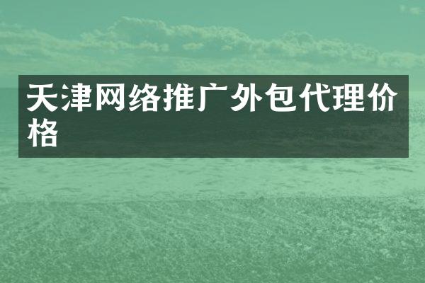 天津网络推广外包代理价格