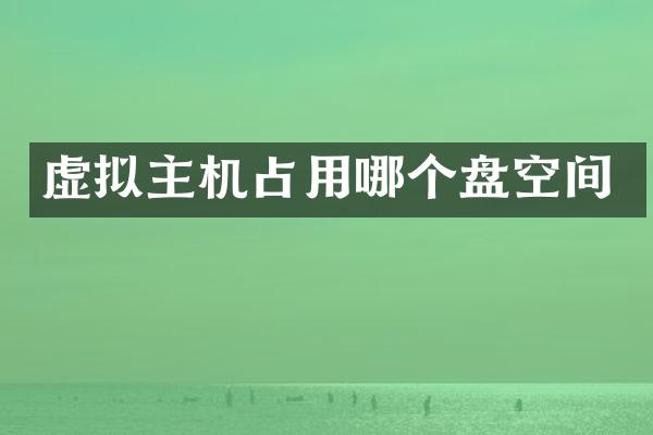 虚拟主机占用哪个盘空间
