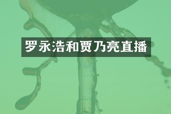 罗永浩和贾乃亮直播