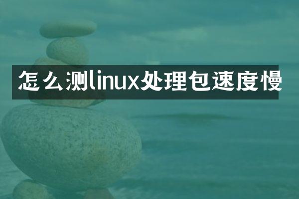 怎么测linux处理包速度慢