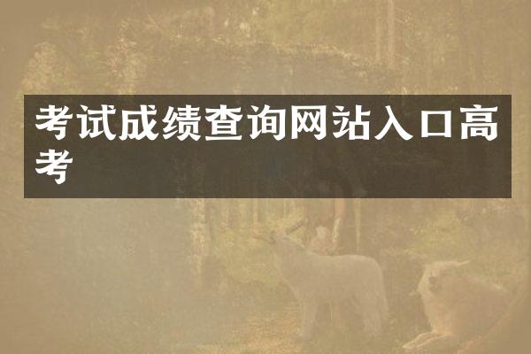 考试成绩查询网站入口高考