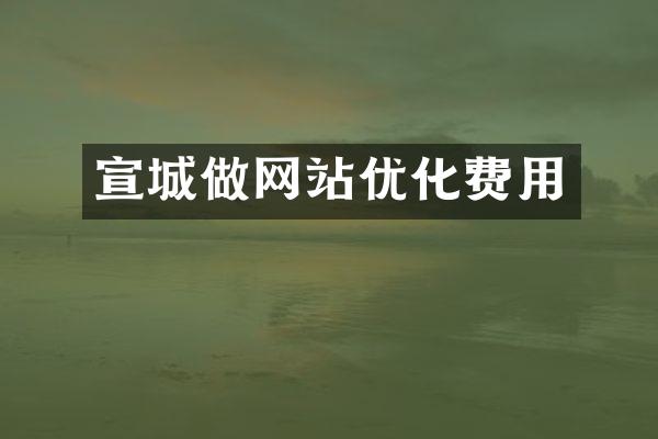 宣城做网站优化费用