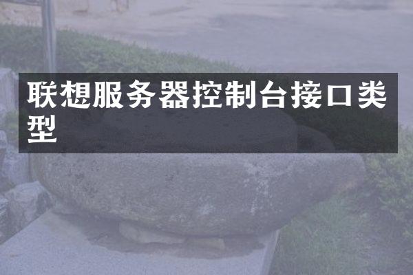 联想服务器控制台接口类型