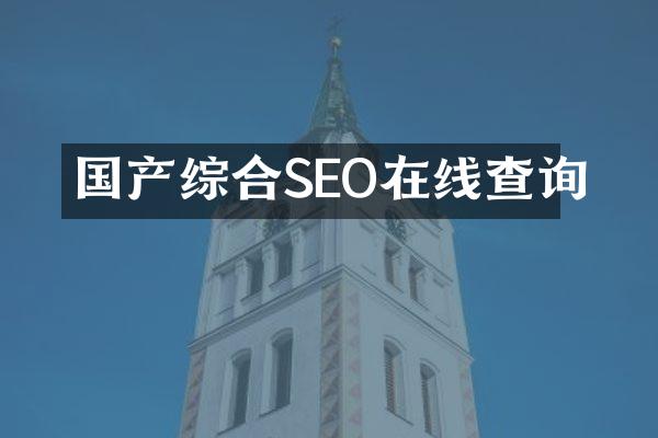 国产综合SEO在线查询