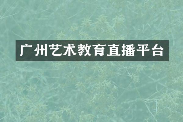 广州艺术教育直播平台