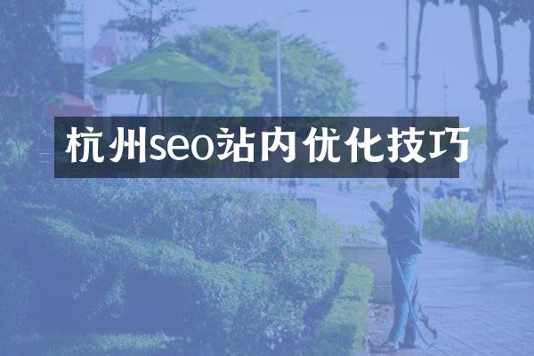 杭州seo站内优化技巧