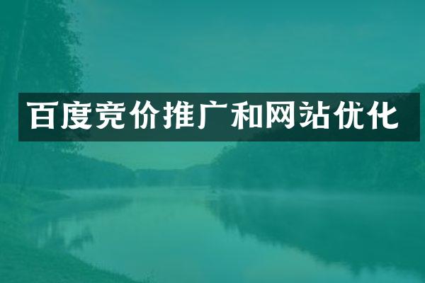 百度竞价推广和网站优化