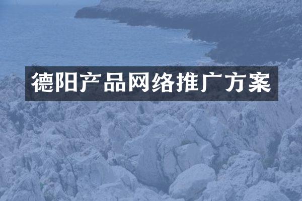 德阳产品网络推广方案