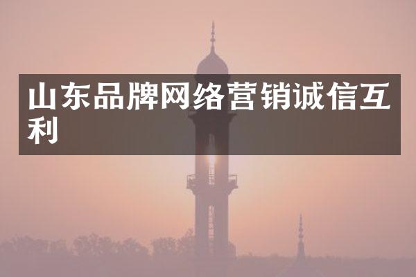 山东品牌网络营销诚信互利