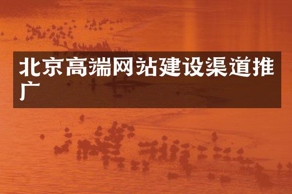 北京高端网站建设渠道推广