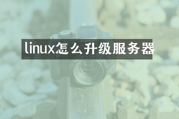 linux怎么升级服务器