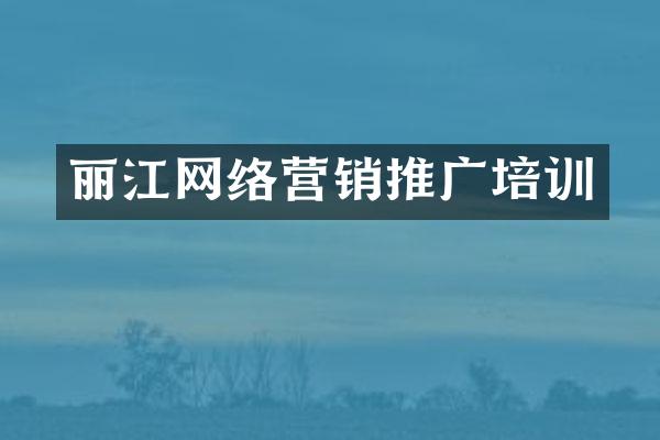 丽江网络营销推广培训