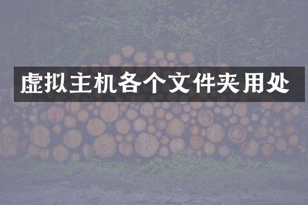 虚拟主机各个文件夹用处