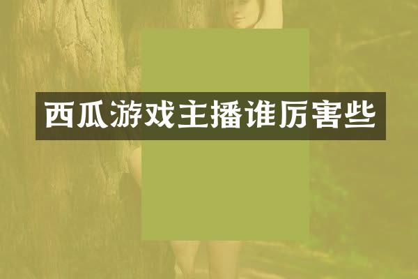 西瓜游戏主播谁厉害些
