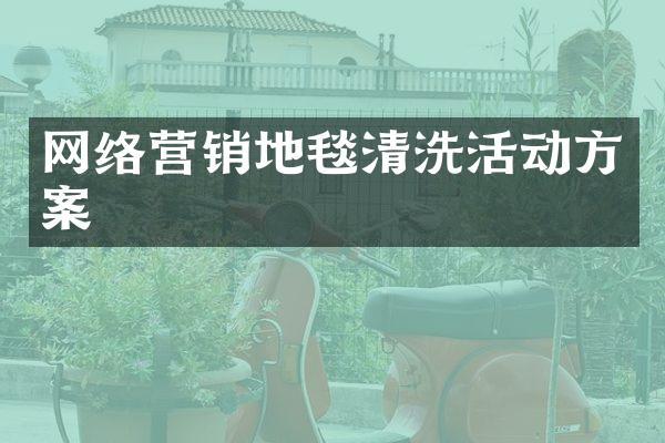 网络营销地毯清洗活动方案