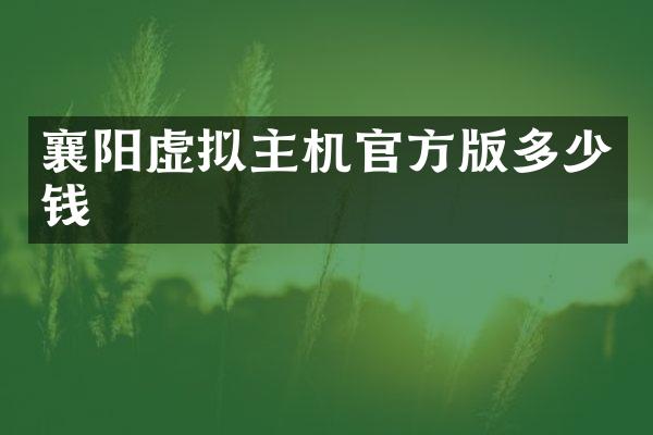 襄阳虚拟主机官方版多少钱