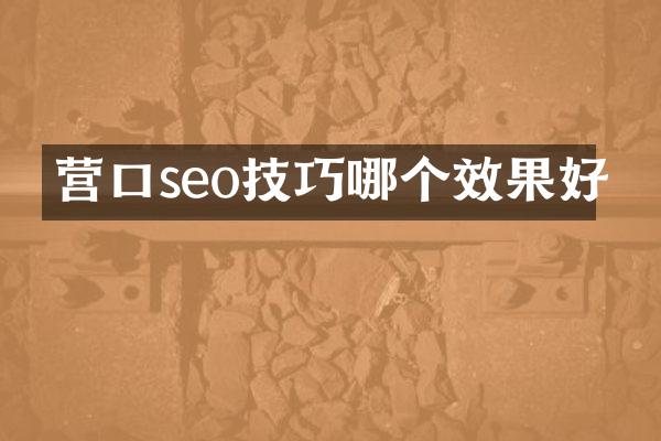 营口seo技巧哪个效果好