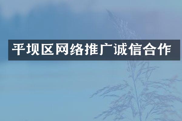 平坝区网络推广诚信合作