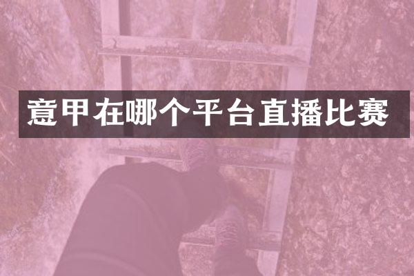 意甲在哪个平台直播比赛